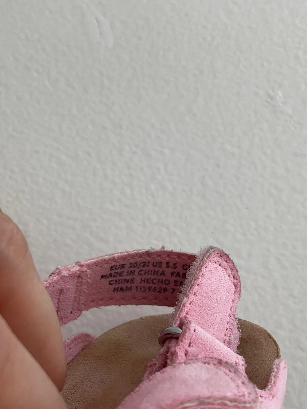 H&M Pink Suede Baby Mary Jane Walkers